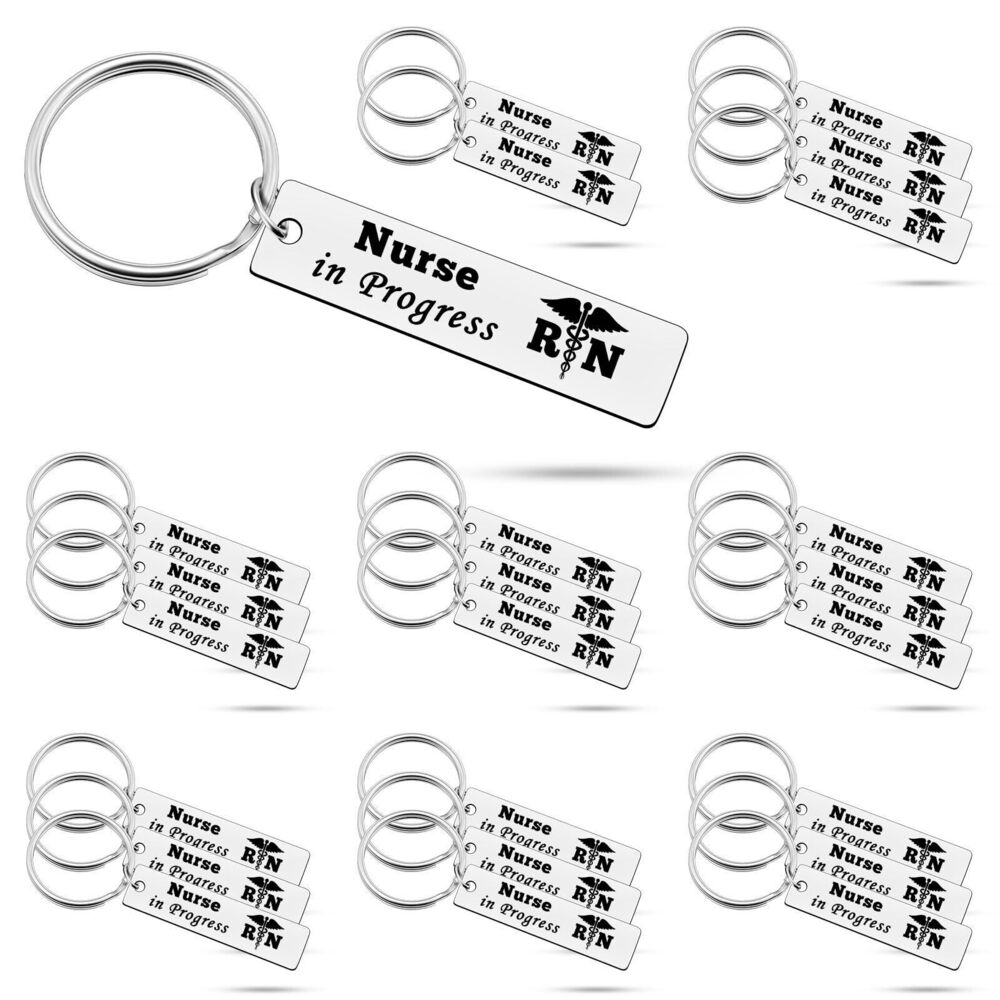 9318 24 PCS Nurse Gifts Nurse Keychain for RN Nurse Nursing Student Nurse